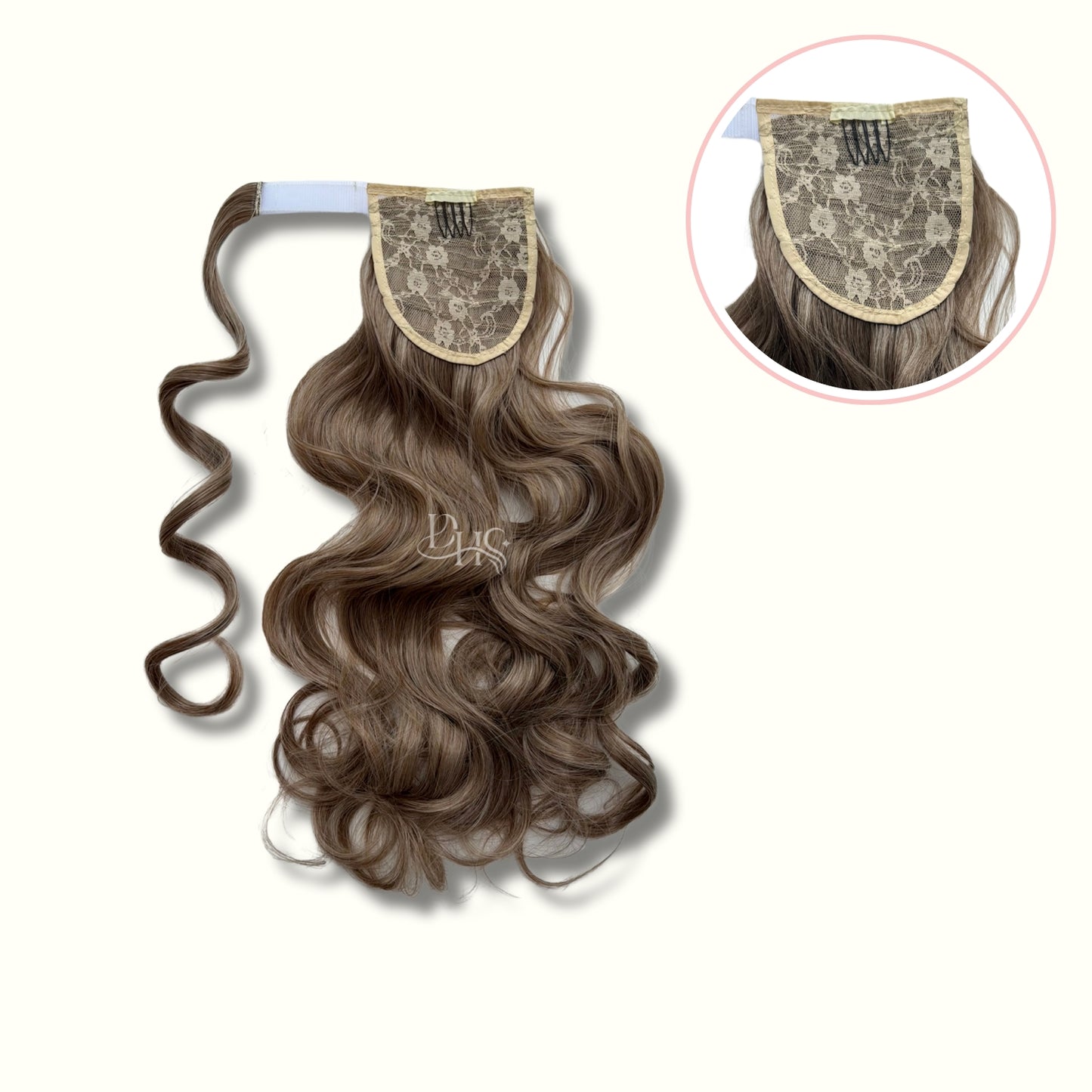 Ponytail 22" Onda Aurora de Velcro