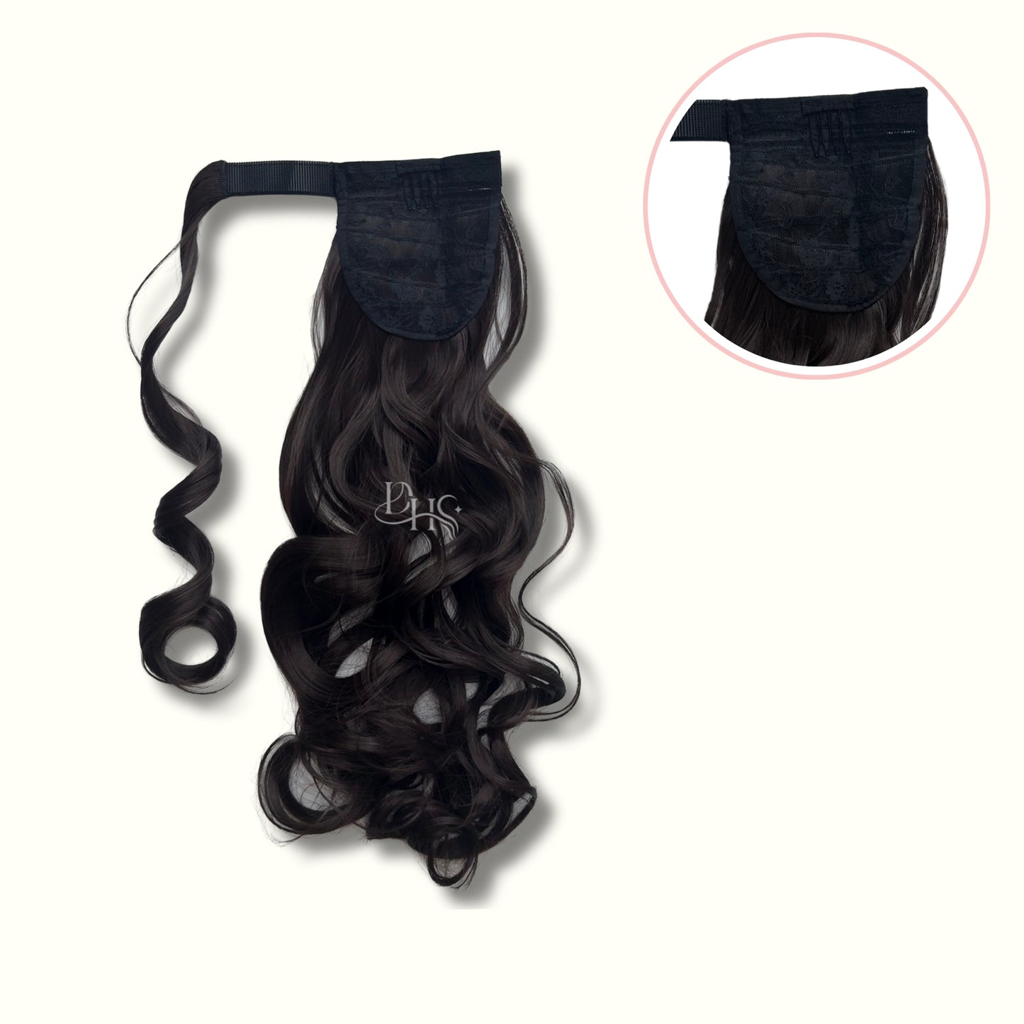 Ponytail 22" Onda Aurora de Velcro