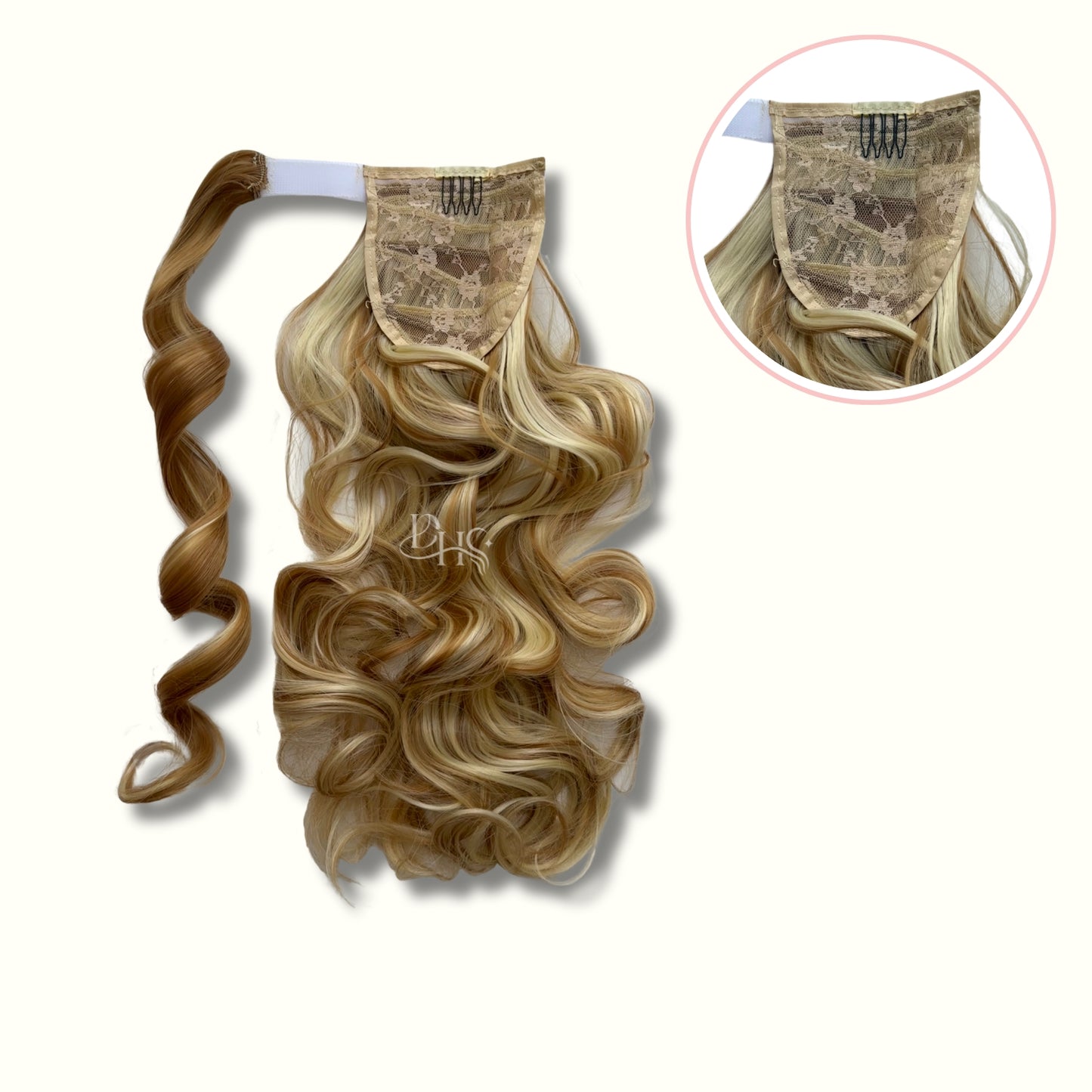 Ponytail 22" Onda Aurora de Velcro