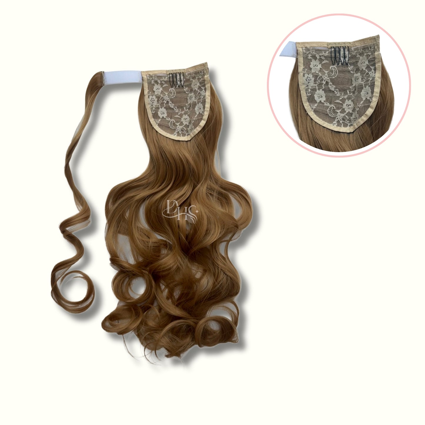Ponytail 22" Onda Aurora de Velcro