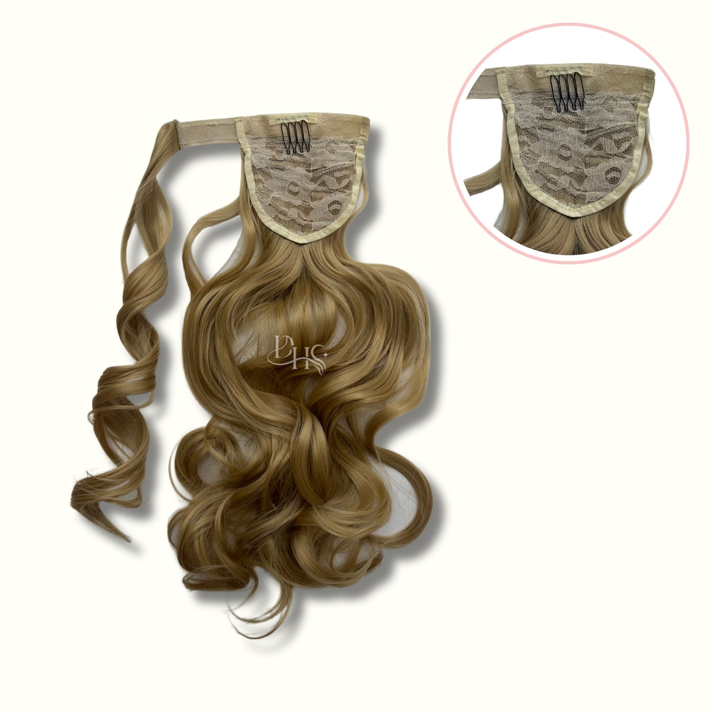 Ponytail 22" Onda Aurora de Velcro