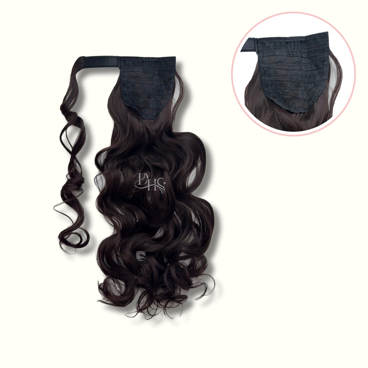 Ponytail 22" Onda Aurora de Velcro