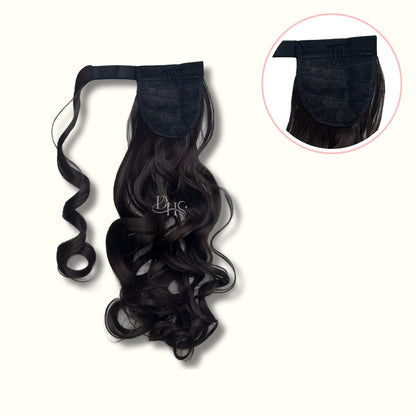 Ponytail 22" Onda Aurora de Velcro