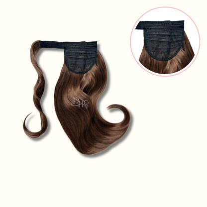 Ponytail 18" Onda Jasmín de Velcro