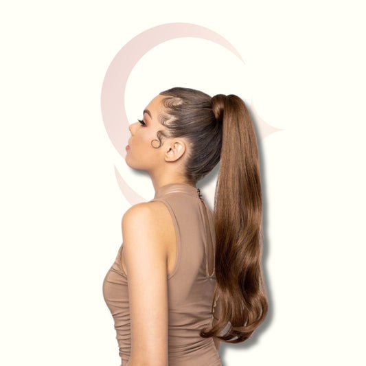 Ponytail 22" Onda Aurora de Velcro